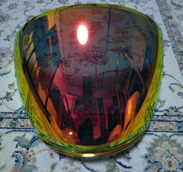 新品 SHOEI J-Cruise、J-Cruise II、J-FORCE IV適合CJ-2互換ミラーシールド(レッドゴールド)〉