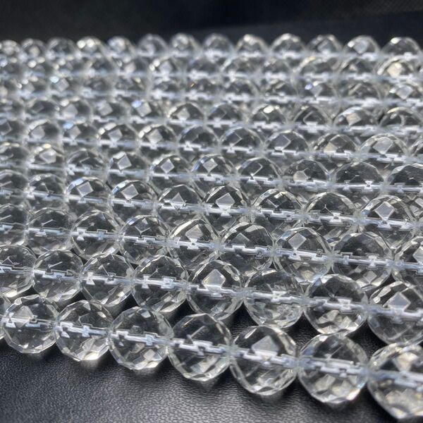 水晶 ラウンドカット 10mm 連売り ブレスレット2本分