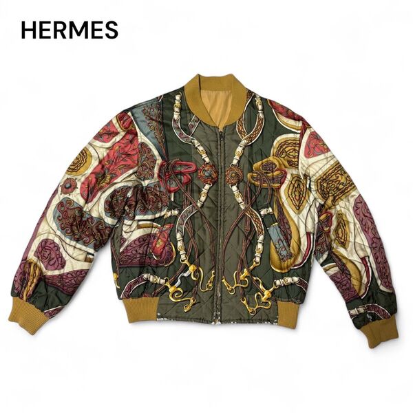 HERMES エルメス Festival 祭典 リバーシブル ブルゾン ジャケット 48