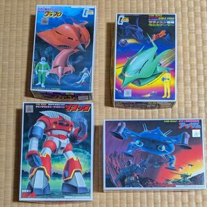 旧キット アッザム、グラブロ、ゾゴック、ララァスン専用モビルアーマーエルメス 1/550MA 機動戦士ガンダム