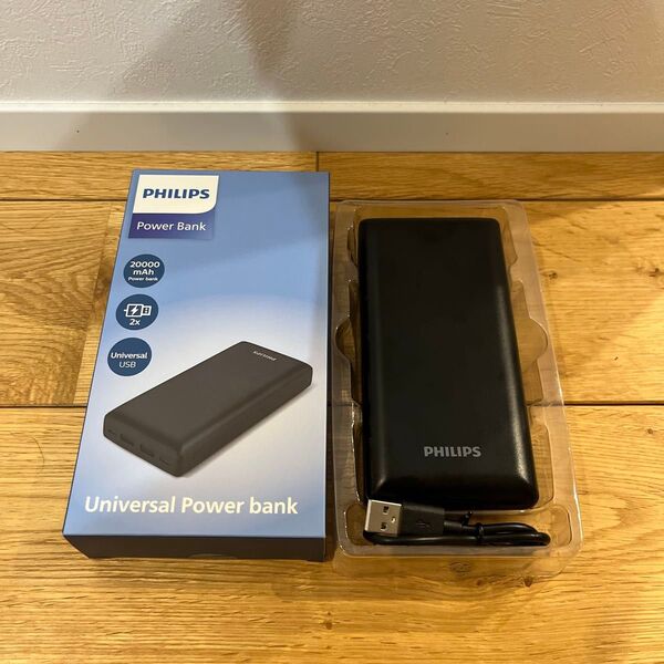 Philips (フィリップス) モバイルバッテリー 20000mAh PD 20W 3台同時充電 DLP7721C ブラック