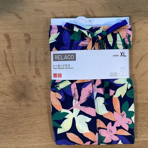 新品■ユニクロ ■レーヨンリラコ ■ XL ■ボタニカル柄■