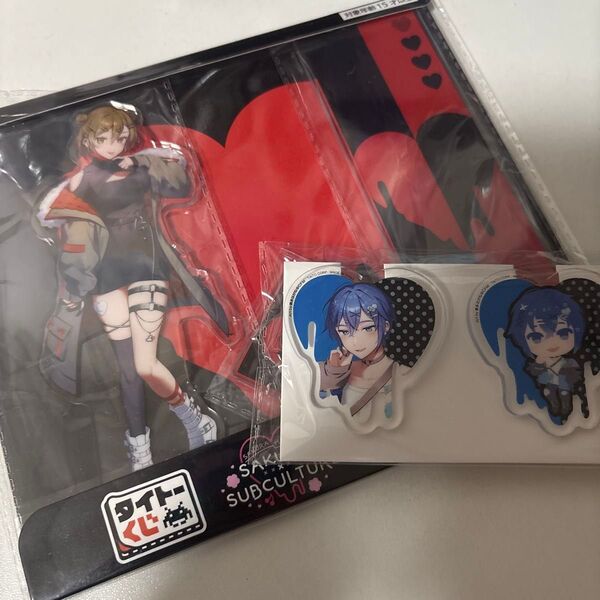 桜ミク タイトーくじ H賞 背景パーツ付き クリアスタンド MEIKO アクリルスタンド J賞 クリアバッチ