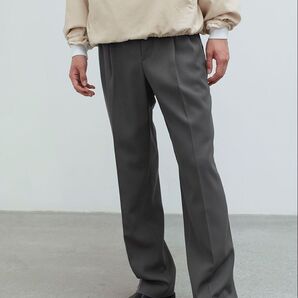AURALEE オーラリー LIGHT WOOL MAX GABARDINE TWO-TUCKS SLACKS グレー サイズ4
