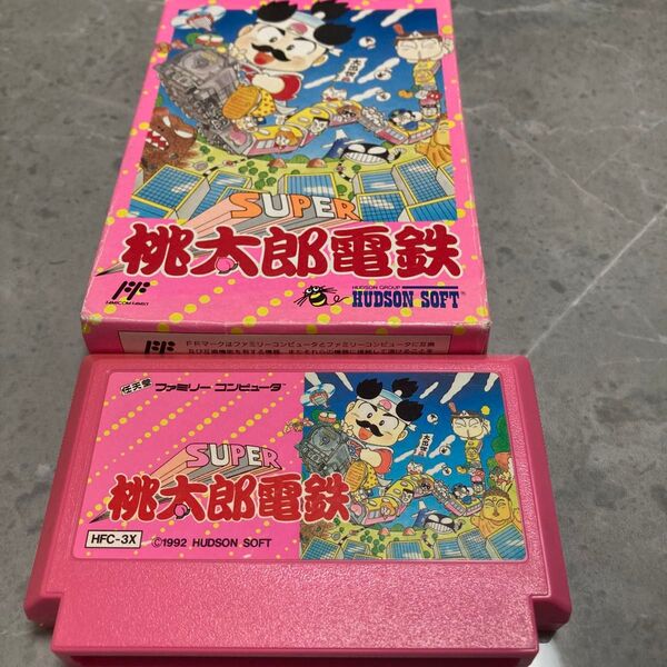 桃太郎電鉄 ファミコン ソフト上部に少しの変色? 説明書クリアケースなし