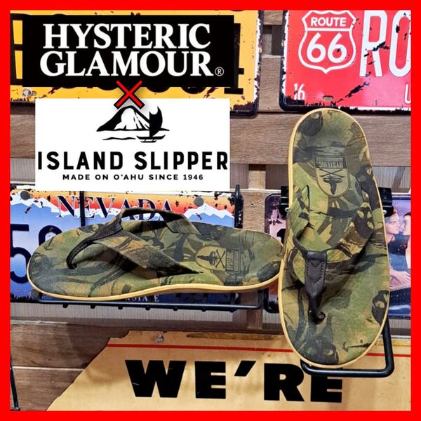 HYSTERIC GLAMOUR×ISLAND SLIPPER ヒステリックグラマー アイランドスリッパ カモフラ ビーチサンダル
