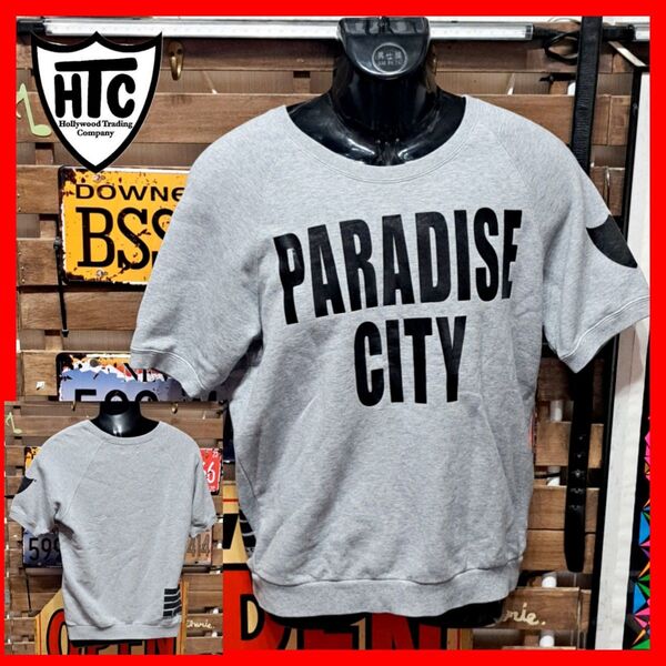 HOLLYWOOD TRADING COMPANY HTC エイチティーシー ロゴプリント 半袖スウェット Tシャツ イタリア製