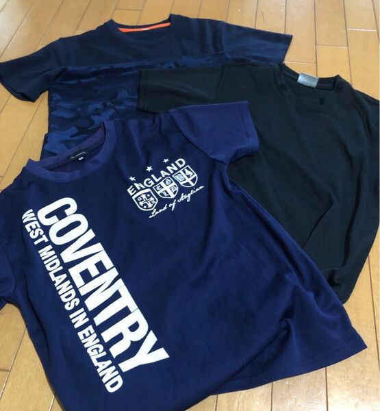 男の子 160 2枚 メンズ s1枚 速乾生地 Tシャツ 半袖Tシャツ used