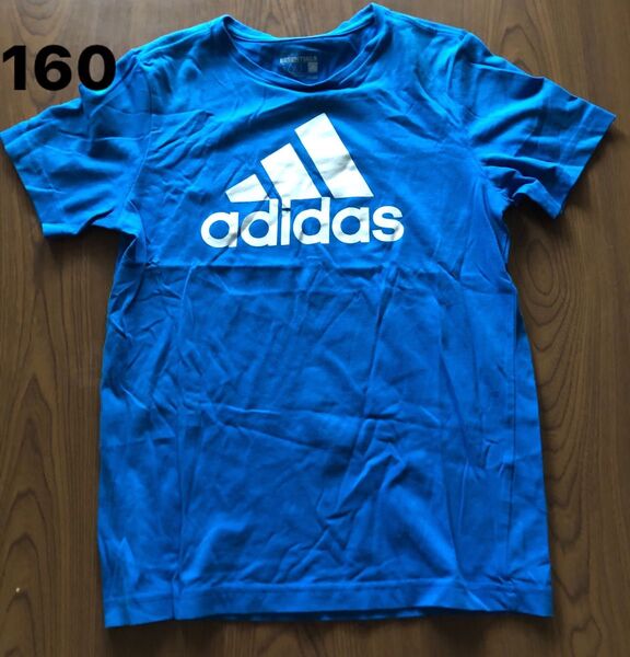 【アディダス】半袖Tシャツ 男の子 160 やや首伸び有り!