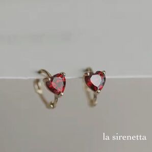 red heart hoop pierce