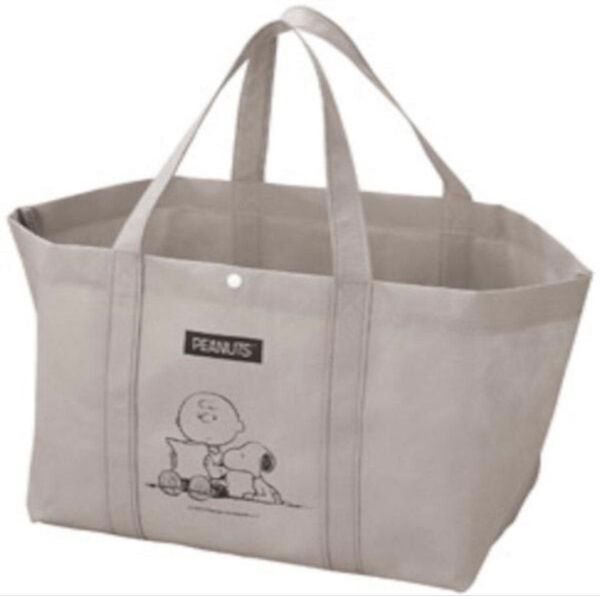 新品 スヌーピー レジバッグ エコバッグ グレー