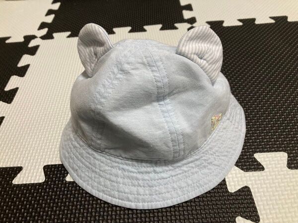 ベビー くま耳ハット 帽子 46cm ブルー アフタヌーンティー Afternoon Tea