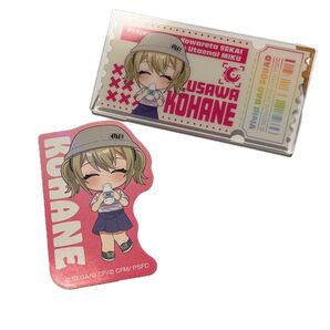 プロセカ アクリルバッジ ダイカットステッカー 小豆沢こはね セット売り ローソンコラボ