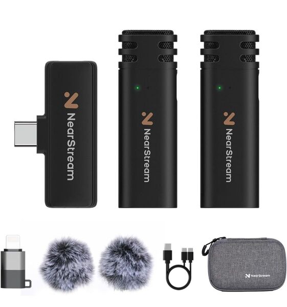 ワイヤレスマイク PC スマホ用マイク 送信機2台+受信機1台 USB 技適取得済み 無指向性 6時間連続使用
