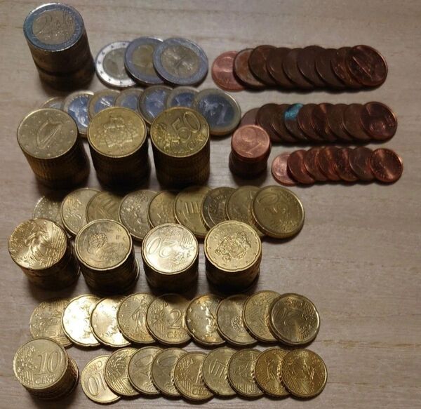 額面合計65ユーロ 欧州共通通貨EURO 硬貨 貨幣 コイン おまとめ 外国硬貨 海外旅行
