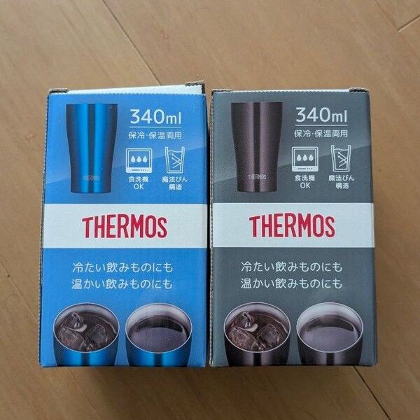 サーモス 真空断熱タンブラー 340ml ステンレス 食洗機対応 魔法びん構造 保温保冷 JDY-340 S 2個セット