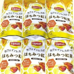 【新品未開封】 Lipton カフェインレスのはちみつ紅茶 14TB × 6袋