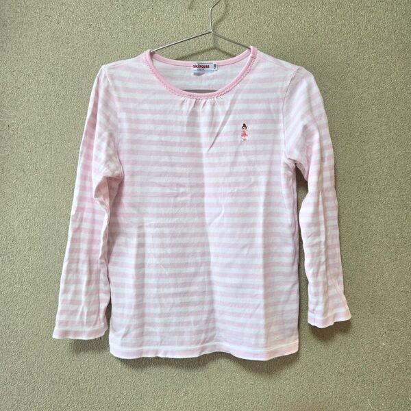 120 ミキハウス★トップス★長袖★Tシャツ★長袖Tシャツ★カットソー★ロンT ロンティー ロンティ★ボーダー★リーナちゃん
