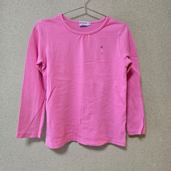 120 ミキハウス★トップス★長袖★Tシャツ★長袖Tシャツ★カットソー★ロンT ロンティー ロンティ★ピンク★リーナちゃん