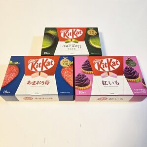 チョコレート★ネスレ★キットカット★京都土産 宇治抹茶★九州土産 あまおう苺★沖縄・九州土産 紅いも★各10個入★計30個★限定品
