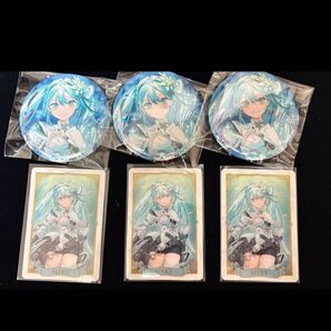 39Culture 初音ミク 騎士 缶バッジ 3点+コレクトボックス カード3枚/extra World/ミクカル ココラボ