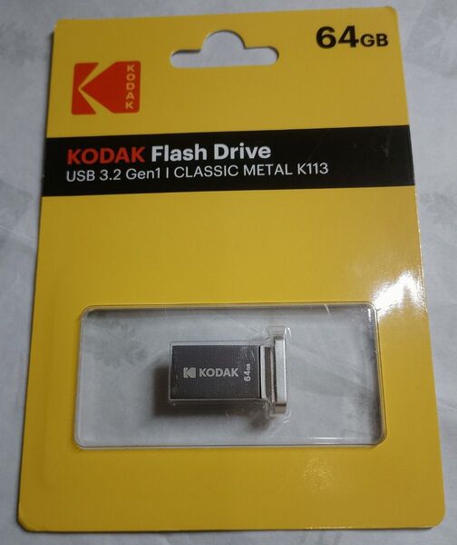 KODAK USB メモリー 小型 Flash Drive USB 3.2 CLASSIC METAL K113 64GB【4】
