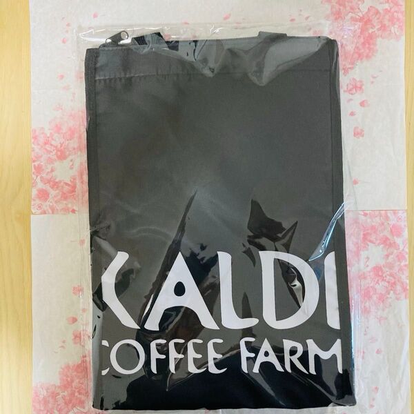 新品【カルディ】KALDI 保冷バッグ エコバッグ ブラック1点 オリジナル保冷バッグ
