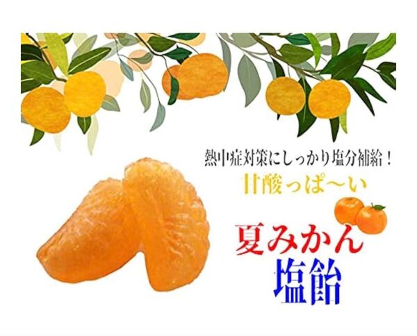 夏みかん&ソルトアメ 熱中症対策、仕事を始める前に!汗をかいた時に!水分と一緒に取ると熱中症は改善されます。天然成分のみ50個入り
