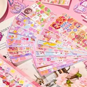 韓国 ホログラムステッカー ランダム100枚 日記 手帳 デコ まとめ売り
