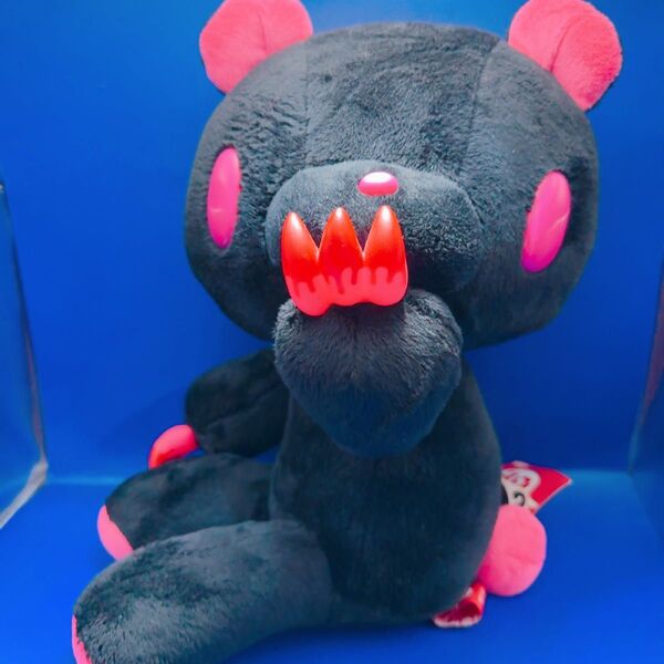 グルーミー おすわりぬいぐるみ 黒×ピンク 美品 平成