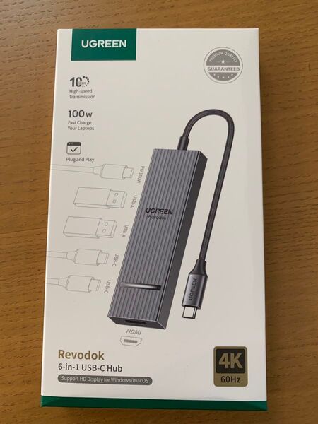 UGREEN Revodok 100W 4K ハブ 高速データ転送 10Gbps HDMIポート USB-C
