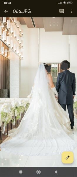 ベール ロングベール ウェディング ウエディングベール 結婚式 6.3m ベールダウン可能 フォトウェディング コスプレ