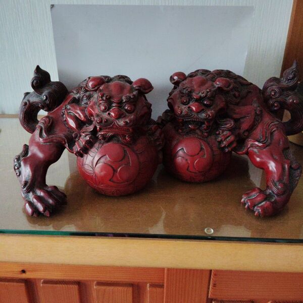【獅子狛犬】シーサー 魔除け 縁起置物 沖縄 守神 民芸品 縁起物 魔除け シーサー