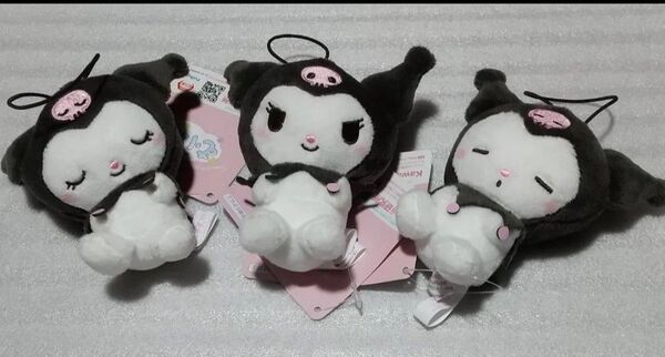 【新品タグ付き】サンリオキャラクターズむにゅすやマスコット クロミちゃん 3種3こ