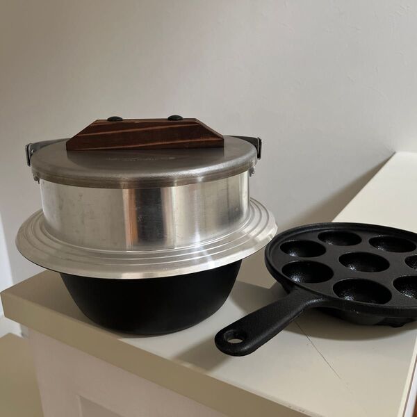 お値下げ中 ユニフレーム 羽釜 5合 美品 たこ焼きパン付