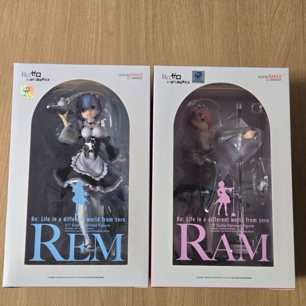 Re:ゼロから始める異世界生活 レム ラム 1/7 完成品 フィギュア グッドスマイルカンパニー セット リゼロ メイド服
