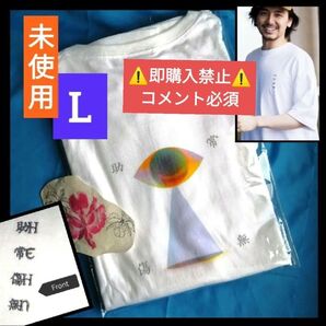▼コメント必須★値下げ不可▼ 藤井風 神の目 Tシャツ L 助常傷無 HEHN 初期グッズ HELP EVER