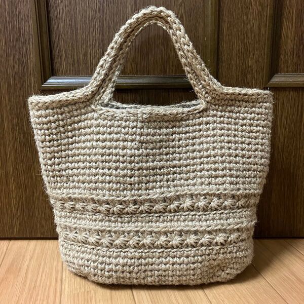 ハンドメイド 麻 バッグ