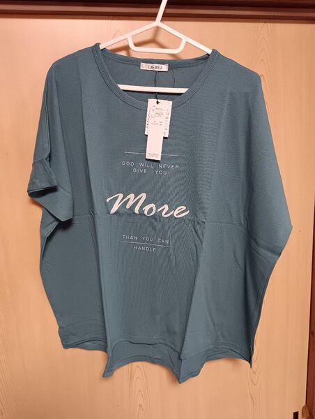 Tシャツブルー 未使用 タグ付きゆったり