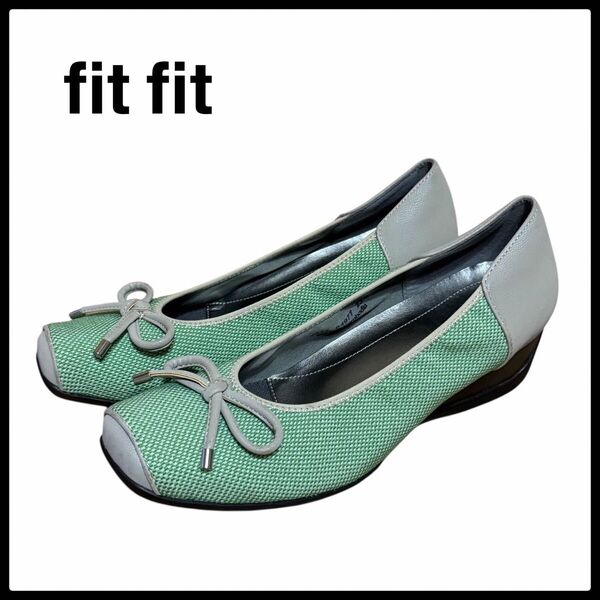 fitfit フィットフット リボンパンプス コンフォート