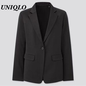 ユニクロ UVカットジャージージャケット ブラック L レディース 美品