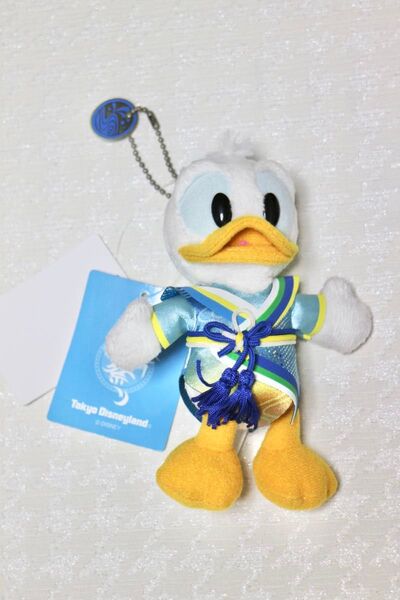 未使用東京ディズニーランドTDL夏祭り2014ドナルドダックぬいぐるみバッジ ぬいば ディズニー ドナルド