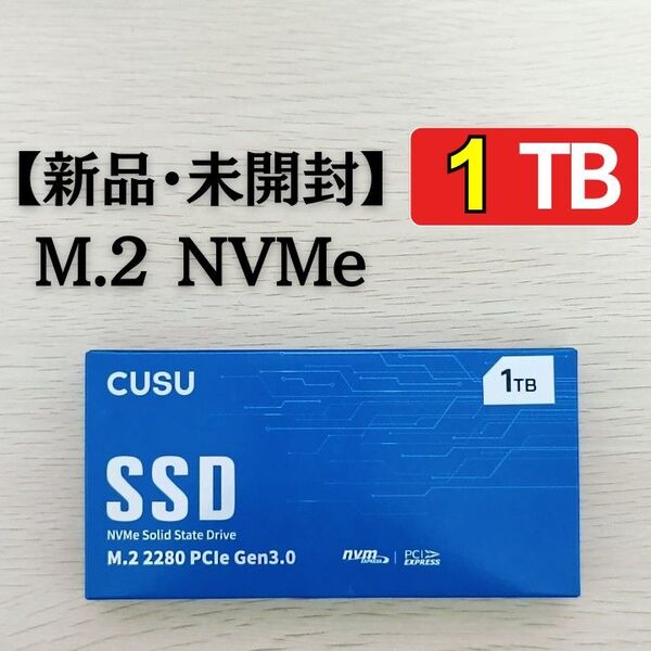 【新品・未開封】SSD 1TB M.2 NVMe PCIe3.0 x4 CUSU CV3500Q