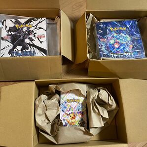 ポケモンカードボックスシュリンク付き3箱セットステラミラクルブラックボルトテラステルフェス