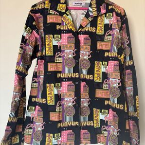 プニュズ 総柄シャツ 長袖シャツ