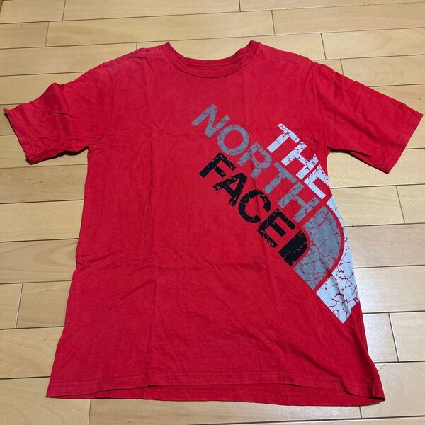 USEDノースフェイス半袖TシャツメンズS赤thenorthface