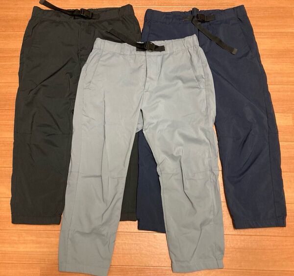 美品☆ユニクロUNIQLO ドライ クロップド ジョガーパンツ メンズS 1枚 セット値引き有 黒紺灰 キッズ160 レディースM