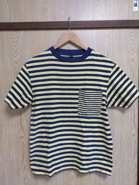 UNIQLO ユニクロ Tシャツ メンズ Sサイズ ボーダー 胸ポケット 半袖