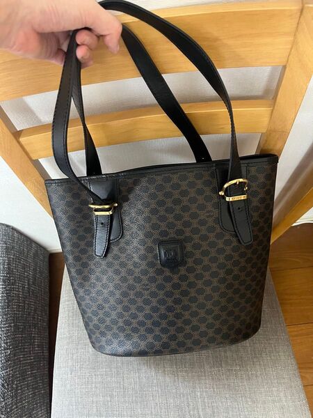 CELINE マカダム トート ブラック ヴィンテージ セリーヌ バケット バケツ