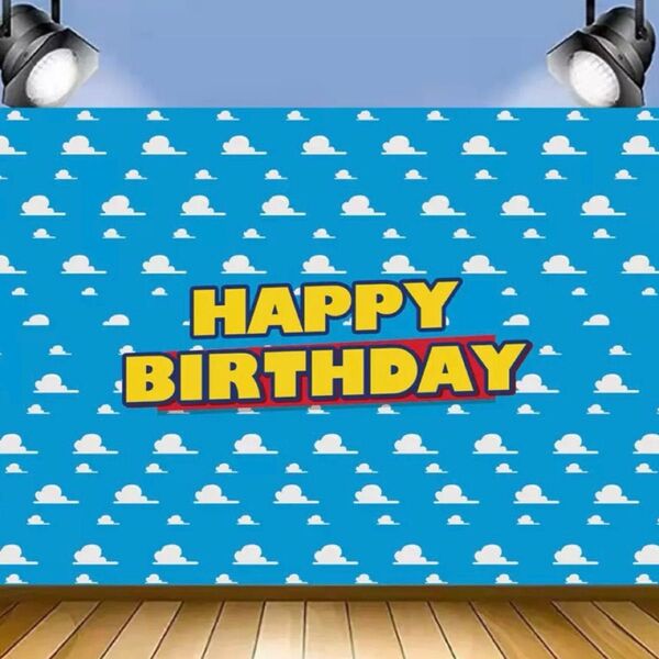 【新品】お値下げ中! 誕生日 タペストリー happy birthday パーティー ロゴ 布背景 お祝い 子供 バースデー